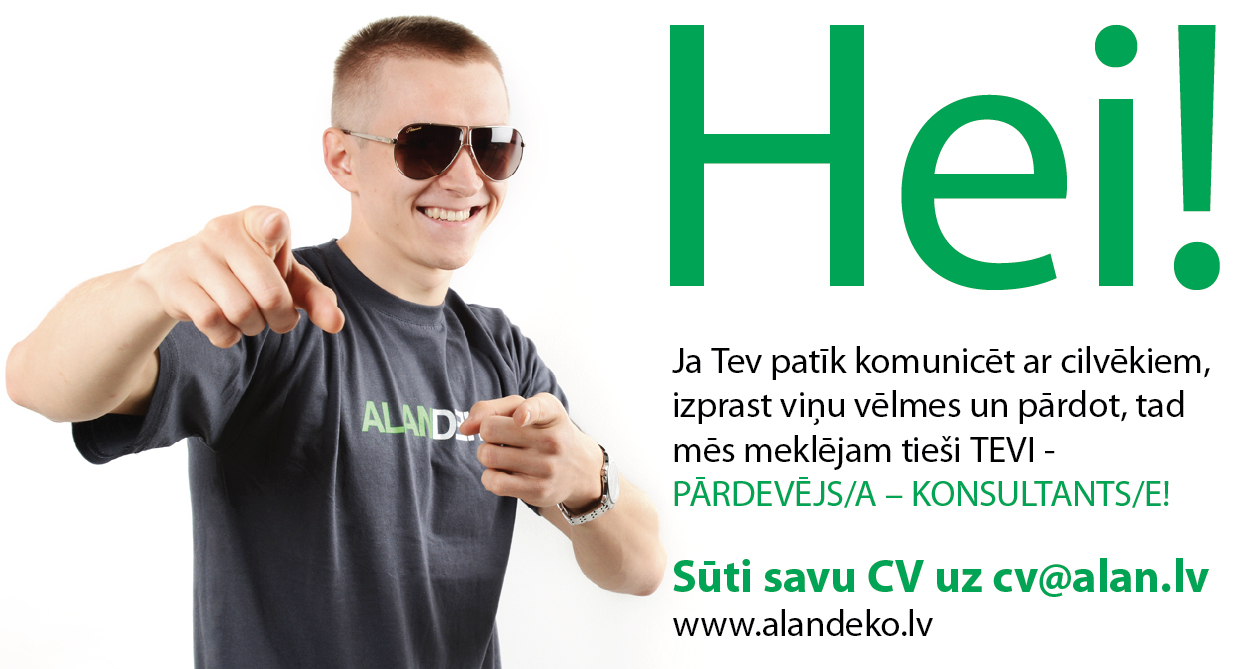 Vakance ALANDEKO pārdevējs